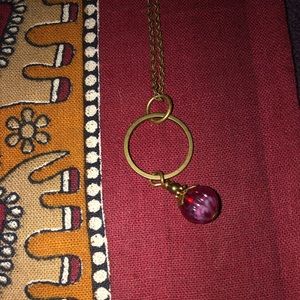 Beaded charm necklace